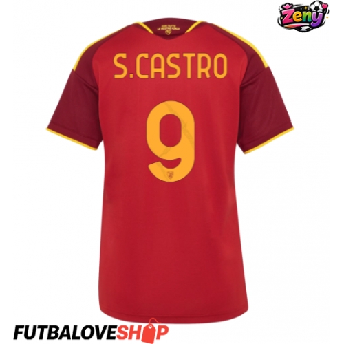 Dres AS Roma Santiago Castro #9 Domáci pre Ženy 2026-27 Krátky Rukáv